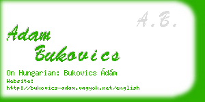 adam bukovics business card